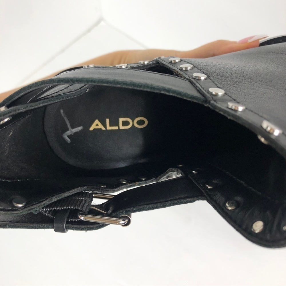 NWOB Aldo black studded ankle boot - Picture 6 of 11